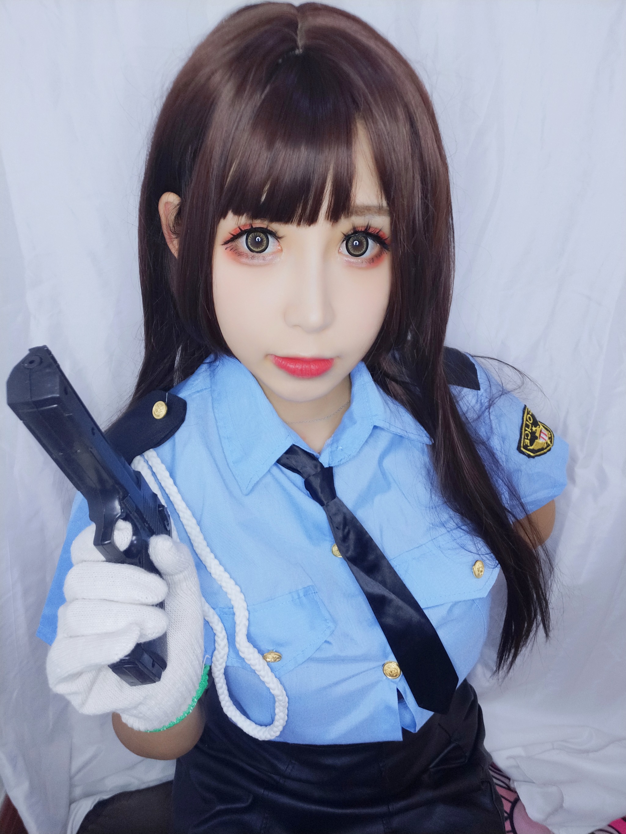 雯粥粥i - NO.019 蓝色制服[15P1V]-XikXak